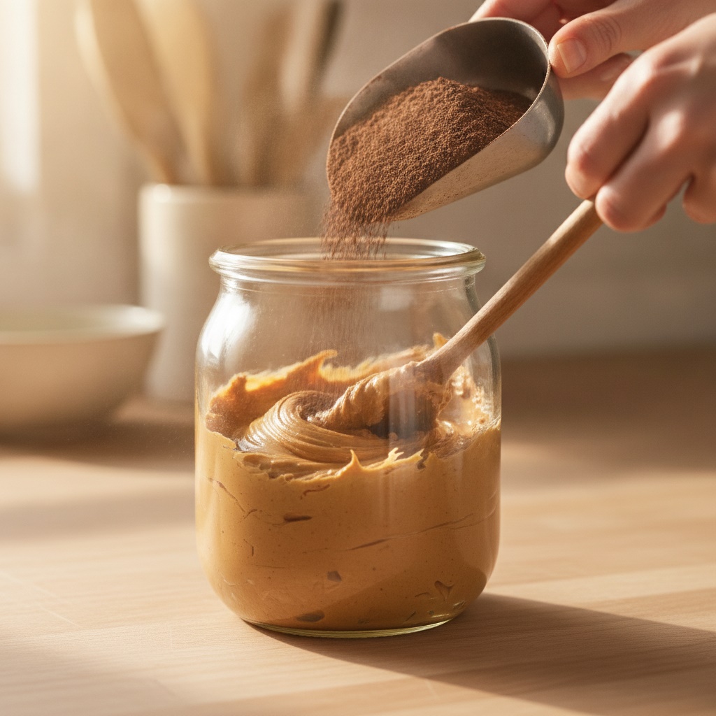 ترکیب کره بادام زمینی با پروتئین وی whey بمب عضله سازی